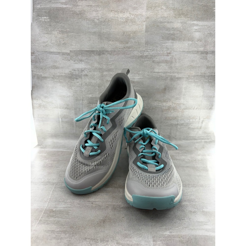 KEEN WK400 Women Grey Aqua Yellow Walking Shoes Sneakers 1029008 Size 10W